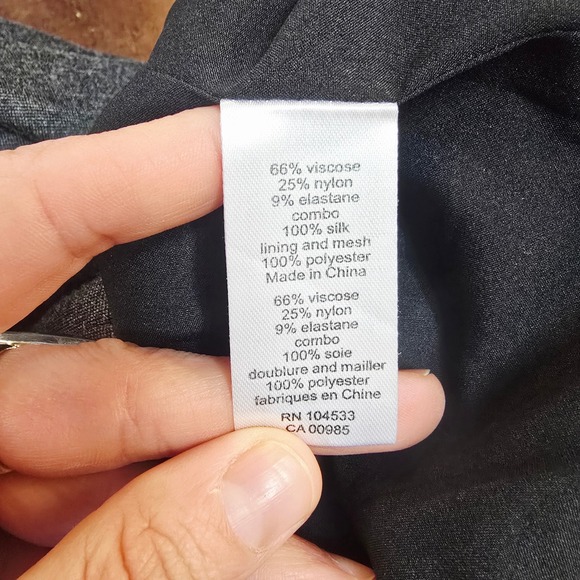 Nanette Lepore Sheath Dress Zipper Mesh Cap Sleeve Gray Size 4 - Picture 8 of 9